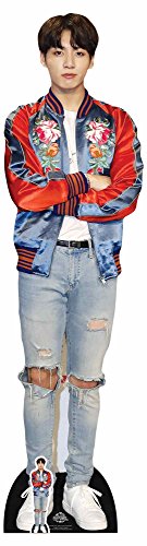 Star Cutouts Ltd Star CS783 Cut joo Kim NAM-Joon Lifesize Cartón conocido como RM Rap Monster BTS Bangtan Boys Lindo Jeans azules (Kpop Standee) 180 cm de alto con mini recorte gratis multicolor