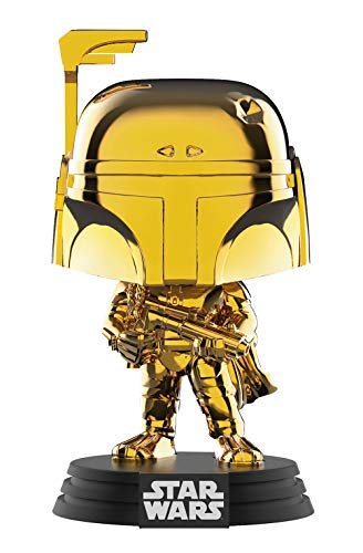 STAR WARS Funko Pop Chrome Boba Fett – Figura realizada en Vinilo y de Unos 9 cm de Altura (2019 Galactic Convention)