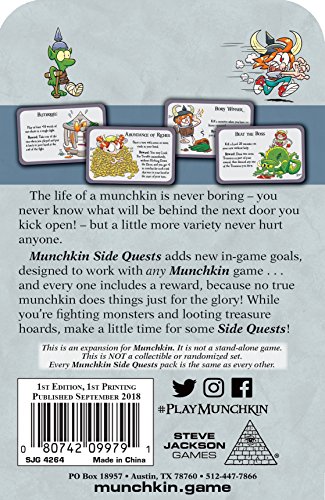 Steve Jackson Games sjg04264 Munchkin Side quests, Multicolor