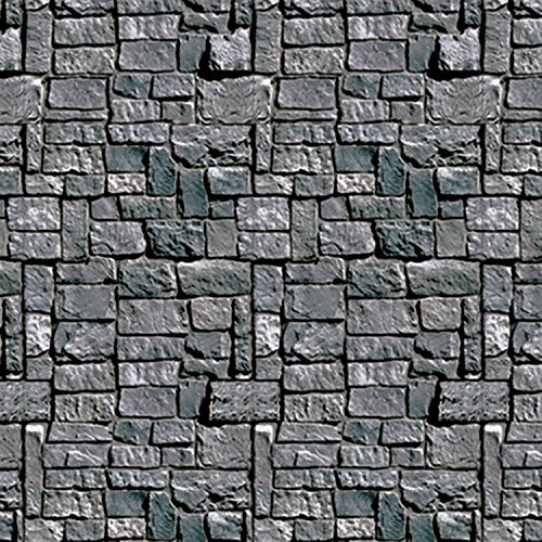 Stone Wall Backdrop Party Accessory (1 count) (1/Pkg)