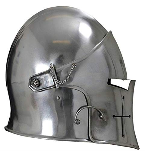 The New Antique Store Casco Medieval funcional acampanado de combate de combate de Barbuta