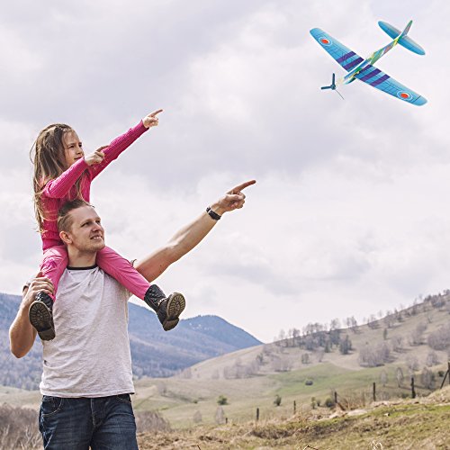 THE TWIDDLERS 48 Aviones planeadores de Papel - Niños Aeroplanos voladores en 12 diseños Distintos Detalles de Fiesta, Rellenos de Bolsas de Fiesta. - Artes y Manualidades