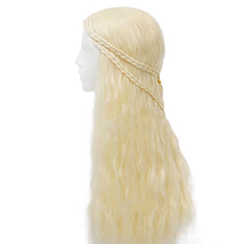 thematys Khaleesi Daenerys Targaryen Peluca Wig - Disfraz de Game of Thrones Carnaval y Cosplay - Mujeres