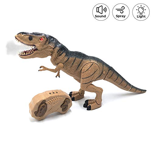 Tiranosaurio Rex Dinosaurio Teledirigido RC (Movimiento, Luz y Sonido) Iniciación Radio Control Remoto para Niños | T Rex Robot Juguete Interactivo