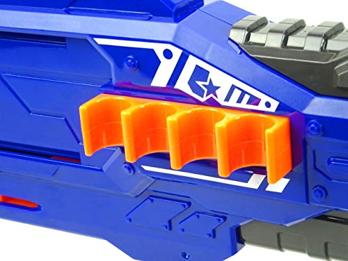 TOYLAND® Bazooka Barrage Blaze Storm Blaster - Flechas de Espuma Incluidas