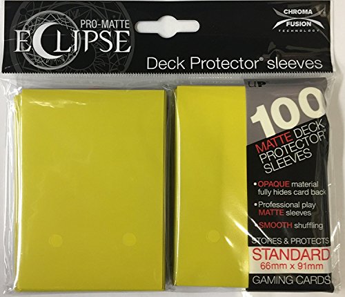 Ultra Pro UPR85608 Eclipse Standard Pro - Mangas Mate, Color Amarillo limón