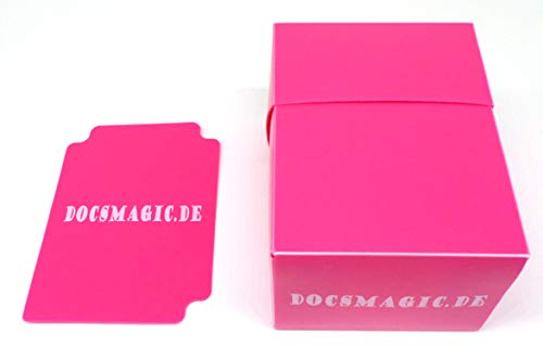 docsmagic.de 8 x Deck Box Full Pink + Card Divider - Caja Rosa - PKM YGO MTG