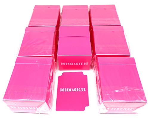 docsmagic.de 8 x Deck Box Full Pink + Card Divider - Caja Rosa - PKM YGO MTG