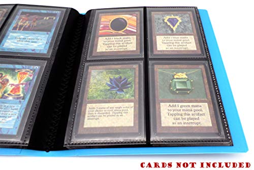 docsmagic.de Pro-Player 4-Pocket Album Light Blue - 160 Card Binder - MTG - PKM - YGO - Álbum para Tarjetas Azul Claro