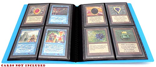 docsmagic.de Pro-Player 4-Pocket Album Light Blue - 160 Card Binder - MTG - PKM - YGO - Álbum para Tarjetas Azul Claro