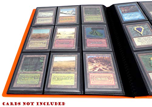 docsmagic.de Pro-Player 9-Pocket Album Orange - 360 Card Binder - MTG - PKM - YGO - Álbum para Tarjetas