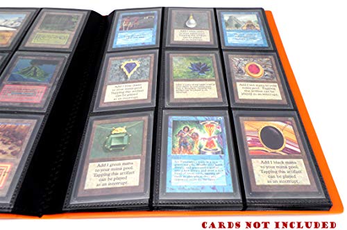 docsmagic.de Pro-Player 9-Pocket Album Orange - 360 Card Binder - MTG - PKM - YGO - Álbum para Tarjetas