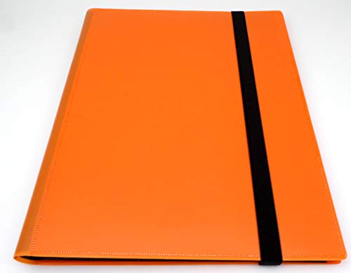 docsmagic.de Pro-Player 9-Pocket Album Orange - 360 Card Binder - MTG - PKM - YGO - Álbum para Tarjetas