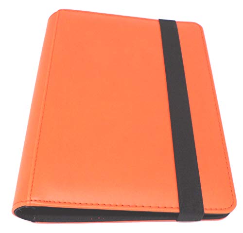 docsmagic.de Pro-Player Premium 4/8-Pocket Album Orange - 160 Card Binder - MTG - PKM - YGO - Álbum para Tarjetas