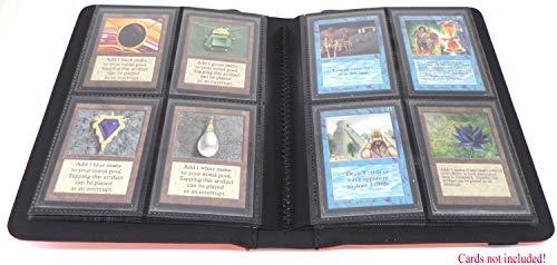 docsmagic.de Pro-Player Premium 4/8-Pocket Album Orange - 160 Card Binder - MTG - PKM - YGO - Álbum para Tarjetas