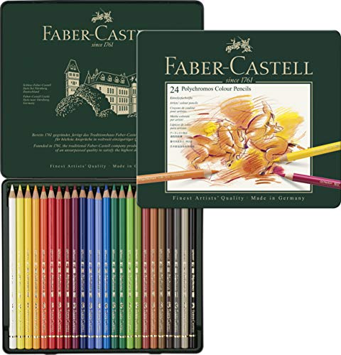 Faber-Castell-110024 Lápices de Colores, 24 Unidades, Multicolor, ecolápices (Polychromos 110024)