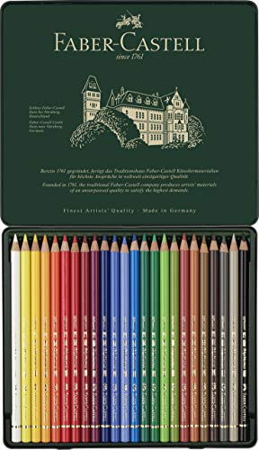 Faber-Castell-110024 Lápices de Colores, 24 Unidades, Multicolor, ecolápices (Polychromos 110024)