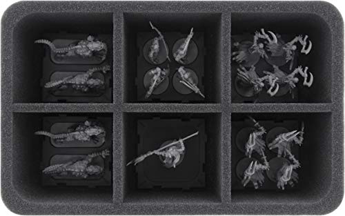 Feldherr HS075A011 Bandeja de Espuma Compatible con Runewars Miniatures Game - 6 Compartimentos