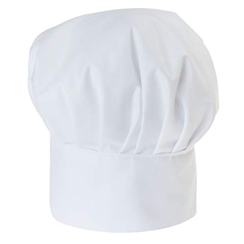 Gorro Cocinero adultos de Cocina ajustable con velcro Gorro de Chef con nombre/con texto Blanco [108]