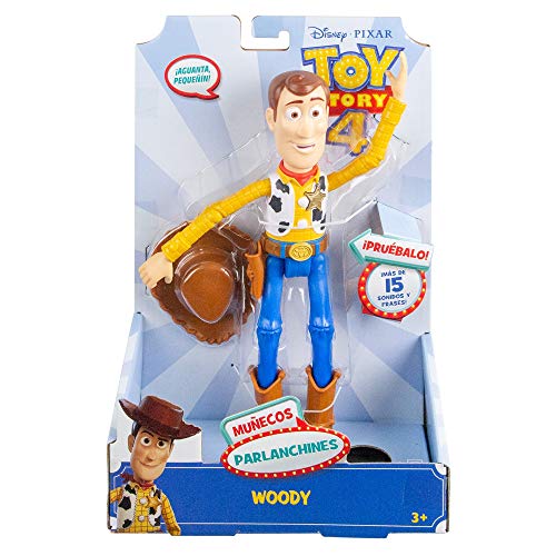 Mattel- Disney Toy Story 4-Figura con Voces y Sonidos Woody, Juguetes niños +3 años GGT31, Multicolor