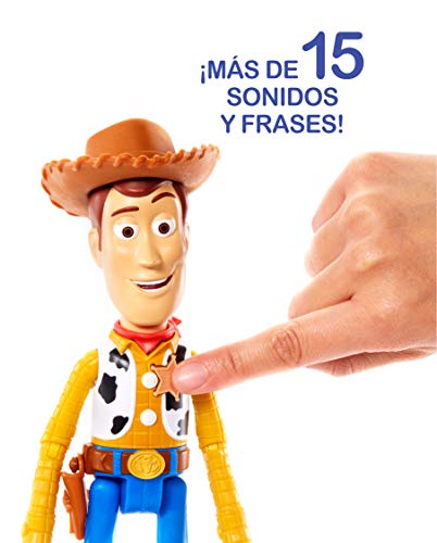 Mattel- Disney Toy Story 4-Figura con Voces y Sonidos Woody, Juguetes niños +3 años GGT31, Multicolor