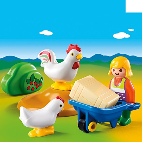 PLAYMOBIL 1.2.3 - 1.2.3 Granjera con Gallinas (6965)