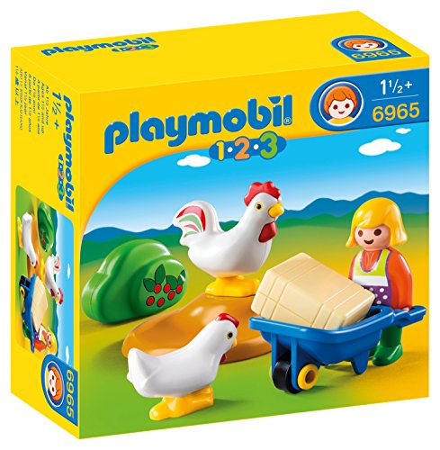 PLAYMOBIL 1.2.3 - 1.2.3 Granjera con Gallinas (6965)