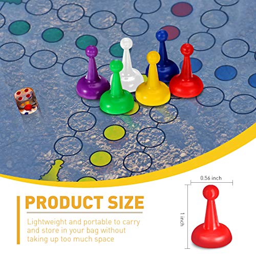 48 Peones Multicolores de 1 Pulgada Piezas Peones de Juego Piezas de Ajedrez Peón de Plástico Multicolor para Componente de Juegos de Mesa Accesorios para Marcadores de Mesa