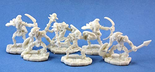 6 x Goblins Warriors - Reaper Bones Miniatura para Juego de rol Guerra - 77024