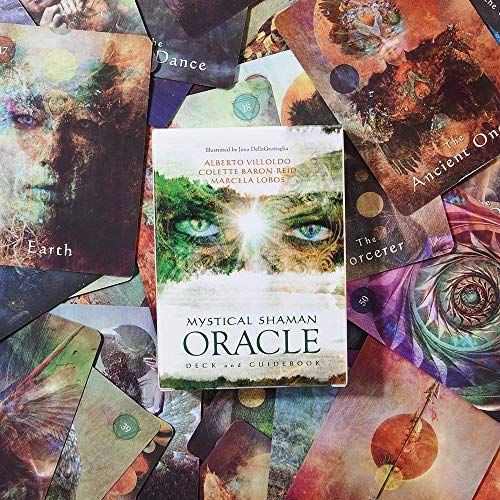 64pcs Mystical Shaman Oracle Cards Deck Games, inglés, Juego de adivinación de reunión Familiar