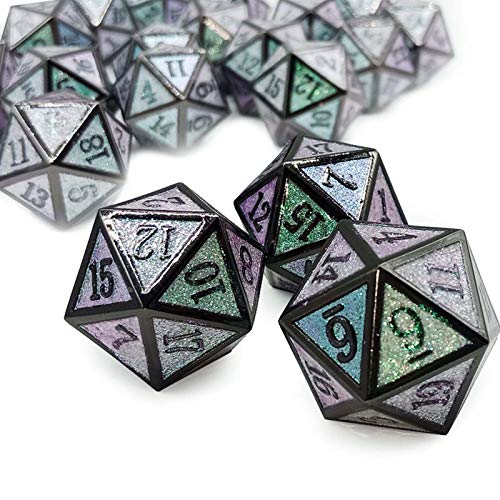 7 Piezas DICADOS POLYEDRALES DE POLYHEDRAL Dados De Aleación De Zinc De Metal Sólido Establecido para El Juego Juego De Roles DND & Matemáticas Enseñanza