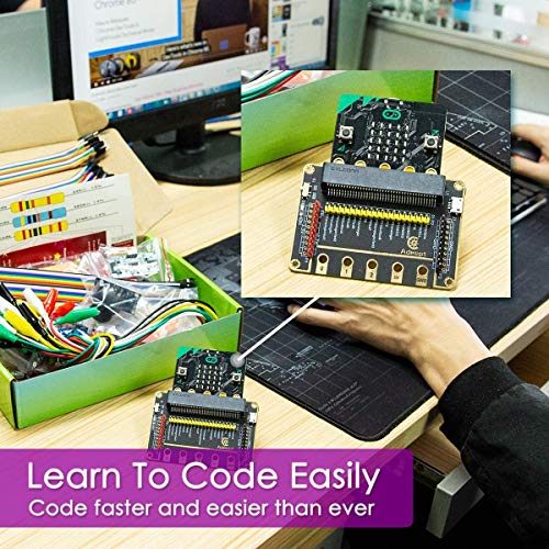 Adeept BBC Micro: Bit Starter Kit | Kit electrónico de micropuntas para Micro: Bit con 31 Projects Tutorial Book