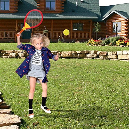 Akokie Raquetas Badminton Niños Raquetero Tenis Racket Raqueta de Juguete Deportivo Bádminton Playa al Aire Libre