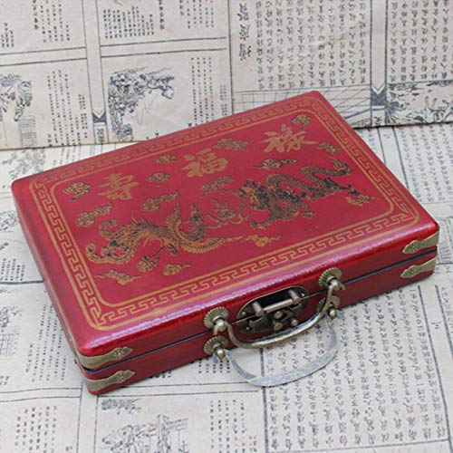 allforyou Mah-Jong Chino Numerado Mahjong Set 144 Tiles Mah-Jong Set Portable Chinese Toy with Box Party Game Game Board