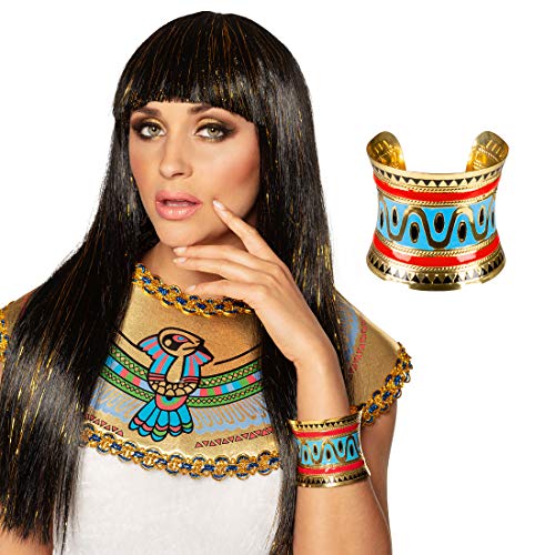 Amakando Elegante Banda egipcia Nefertiti/Pulsera Estilo Antiguo Diosa/El Centro de Las miradas para Fiesta temática