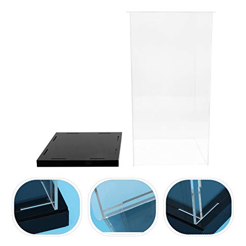 Angoily Vitrina de Acrílico Transparente Montar Caja de Encimera Organizador de Cubos Soporte Escaparate de Protección para Figuras de Acción Juguetes Coleccionables M