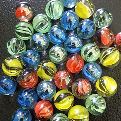 ARSUK 100 Pedazos Mármoles de Cristal Coloridos, Juguetes de Bolas de Canicas para Juguetes de la Decoración, Consolas de Juegos, Juego de niños, Casa, Decoración de la Planta Hidropónica