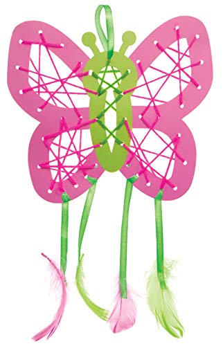 Baker Ross-AW406 Make A Butterfly Dream Catcher Kit – Pack de 4, atrapasueños para niños, Multicolor, a_na (AW406)