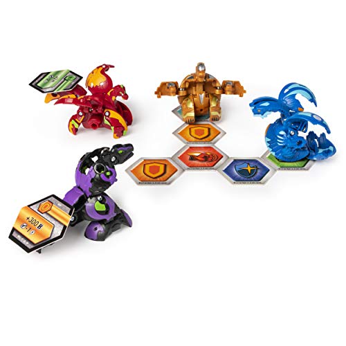 Bakugan Baku-Gear - Paquete de 4 Figuras de acción coleccionables