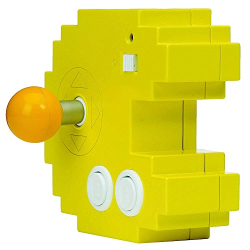 Bandai Pac-Man Connect & Play 38886 Consola amarilla, 12 juegos de arcade retro integrados