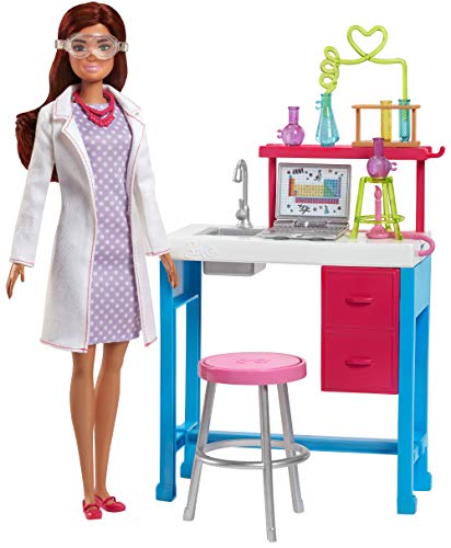 Barbie laboratorio de ciencia, accesorios muñeca científica (Mattel FJB28)