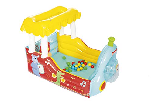 Bestway Fisher Price-Piscina Hinchable de Vapor con 25 Bolas de Juego, 132 x 94 x 89 cm, Color carbón (BW93537)