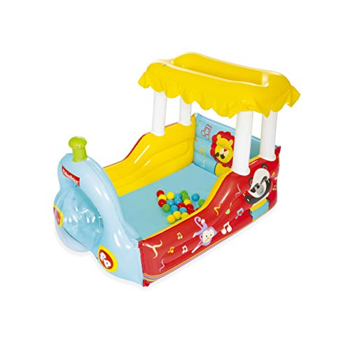 Bestway Fisher Price-Piscina Hinchable de Vapor con 25 Bolas de Juego, 132 x 94 x 89 cm, Color carbón (BW93537)