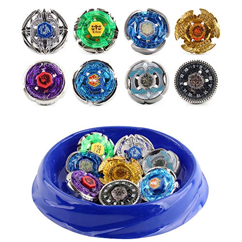 Beyblade Burst Peonzas | Juego De Trompos De Combate De Giroscopio De Metal De 8 Piezas 4D con Transmisor De Cable De Tracción Y Transmisor De Regla De Tracción