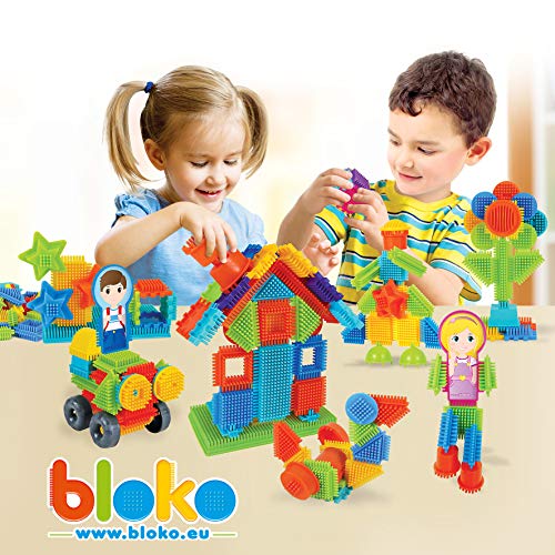 BLOKO 503584 - Barril de 100 Tablero de Juego, a Partir de 12 Meses, Fabricado en Europa, Juguete de construcción, Color Rosa