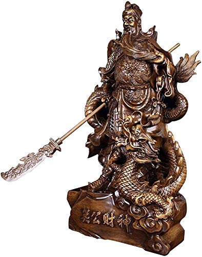 BNHY Feng Shui Figurine Guan Yu Statue Guan Gong Colección de estatuas Atraer Riqueza y Buena Suerte Inicio Escritorio Artículos de mobiliario Tres reinos Hero Fortune Protection Statue 1222