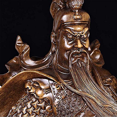 BNHY Feng Shui Figurine Guan Yu Statue Guan Gong Colección de estatuas Atraer Riqueza y Buena Suerte Inicio Escritorio Artículos de mobiliario Tres reinos Hero Fortune Protection Statue 1222