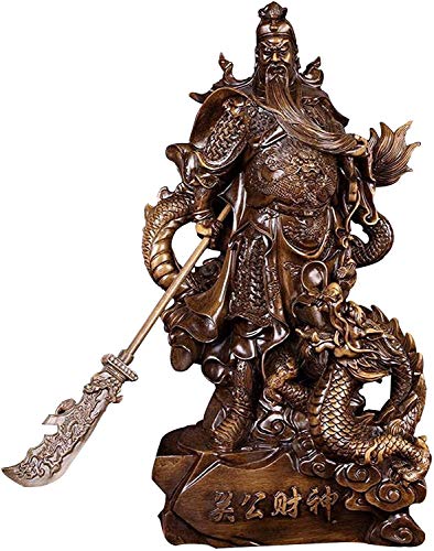 BNHY Feng Shui Figurine Guan Yu Statue Guan Gong Colección de estatuas Atraer Riqueza y Buena Suerte Inicio Escritorio Artículos de mobiliario Tres reinos Hero Fortune Protection Statue 1222