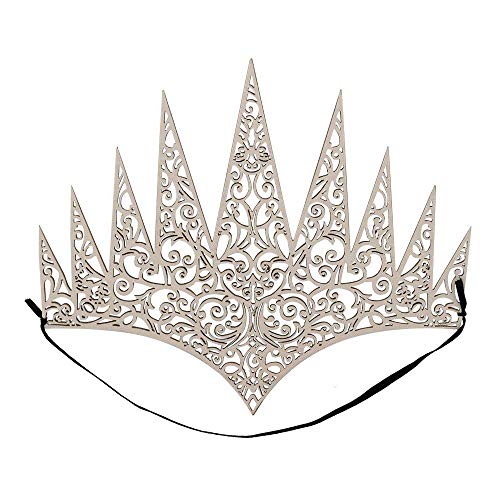 Boland-Crown Queen foam 44087 – Corona reina con banda de goma, tiara, accesorio hielo, princesa, fiesta temática, carnaval, color plata