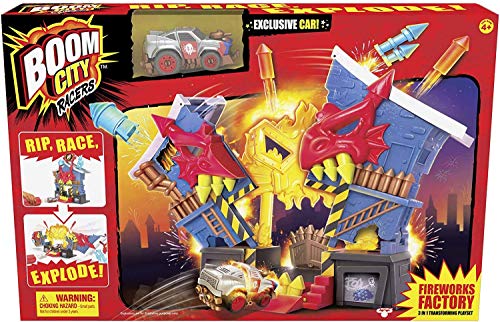 Boom City Racers - Infierno Explosivo, set de juego, incluye 1 coche (Famosa BMC02000)